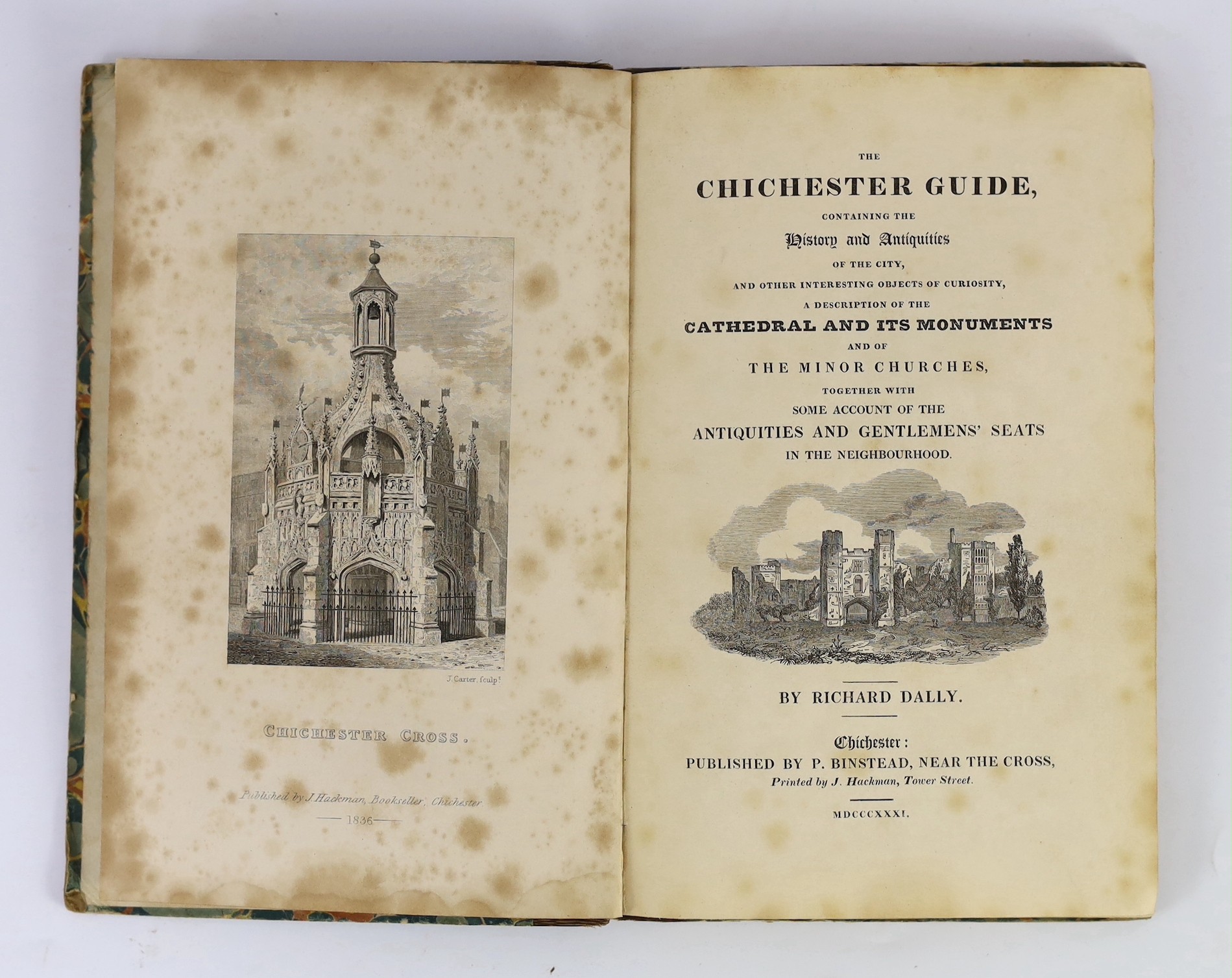 CHICHESTER: Dally, Richard - The Chichester Guide, containing the history and antiquities ... together with some account of the antiquities and gentlemen's seats in the neighbourhood. 2 plates and text illus.; original c